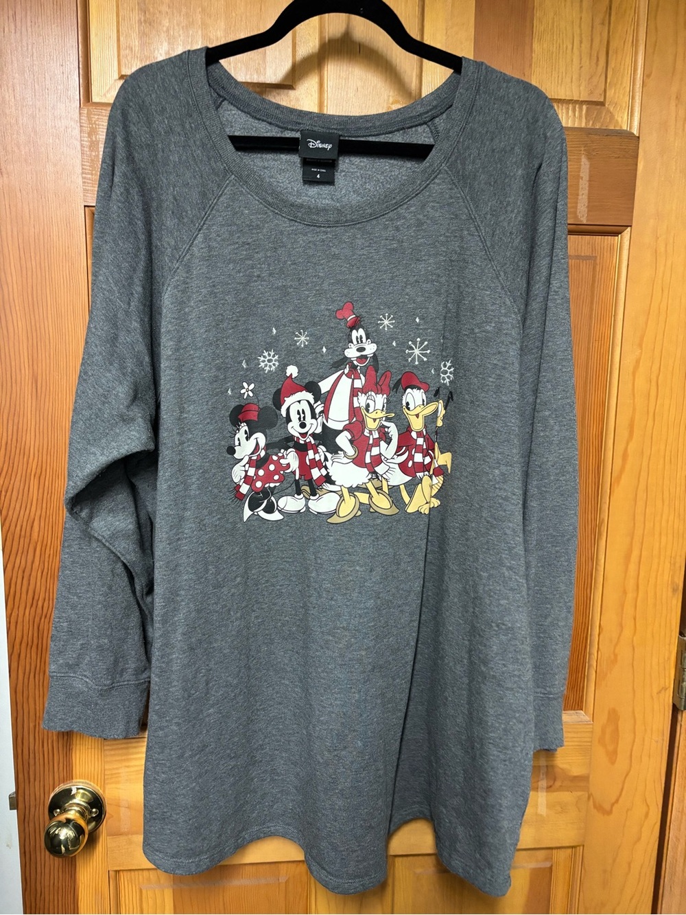 Disney Torrid Gray Holiday Character Tunic Top